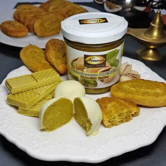Pistazienmus PREMIUM 125 g für low-carb Gebäck, Schokolade, Eiscreme und Marzipan – Bild 3
