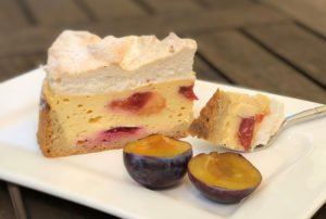 Rezept Pfaumen-Käsekuchen mit Baiserhaube lowcarb glutenfrei