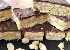 Rezept Erdnuss Karamell Riegel lowcarb glutenfrei