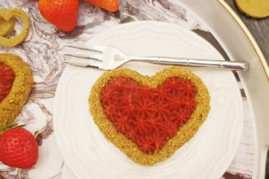 Rezept Mandel Pistazien Herzen mit Erdbeercreme lowcarb glutenfrei