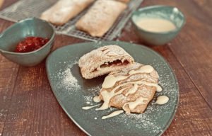 Rezept Pflaumen Pudding Taschen low carb glutenfrei keto