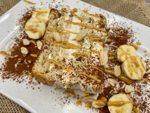 Rezept Bananen Erdnuss Tiramisu lowcarb glutenfrei keto