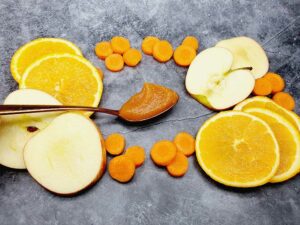 Rezept Karotten-Apfel-Orangen Karamellcreme lowcarb