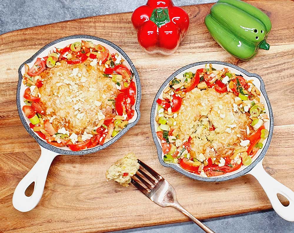 Rezept Pfifferling Schafkäse Pfannenpancake lowcarb keto glutenfrei