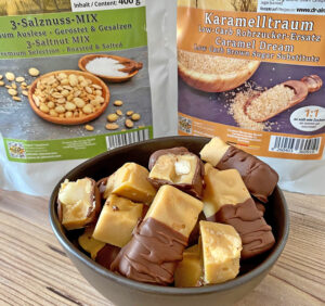 Rezept Nuss-Salz-Karamell-Bites lowcarb keto glutenfrei