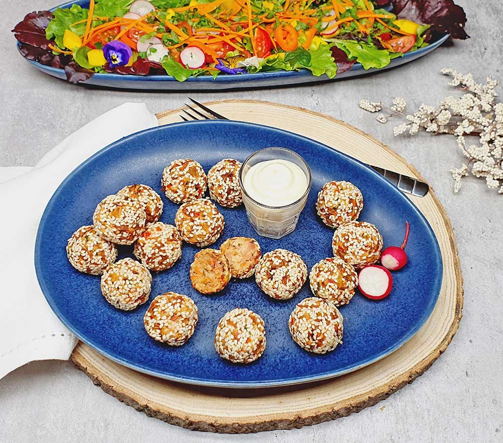 Rezept Karotten Radieschenbälle lowcarb keto glutenfrei
