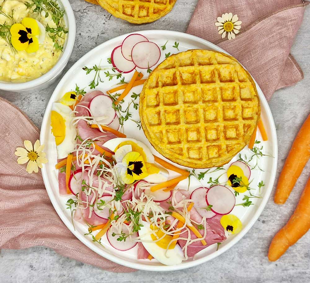 Rezept Karottenwaffeln lowcarb keto glutenfrei