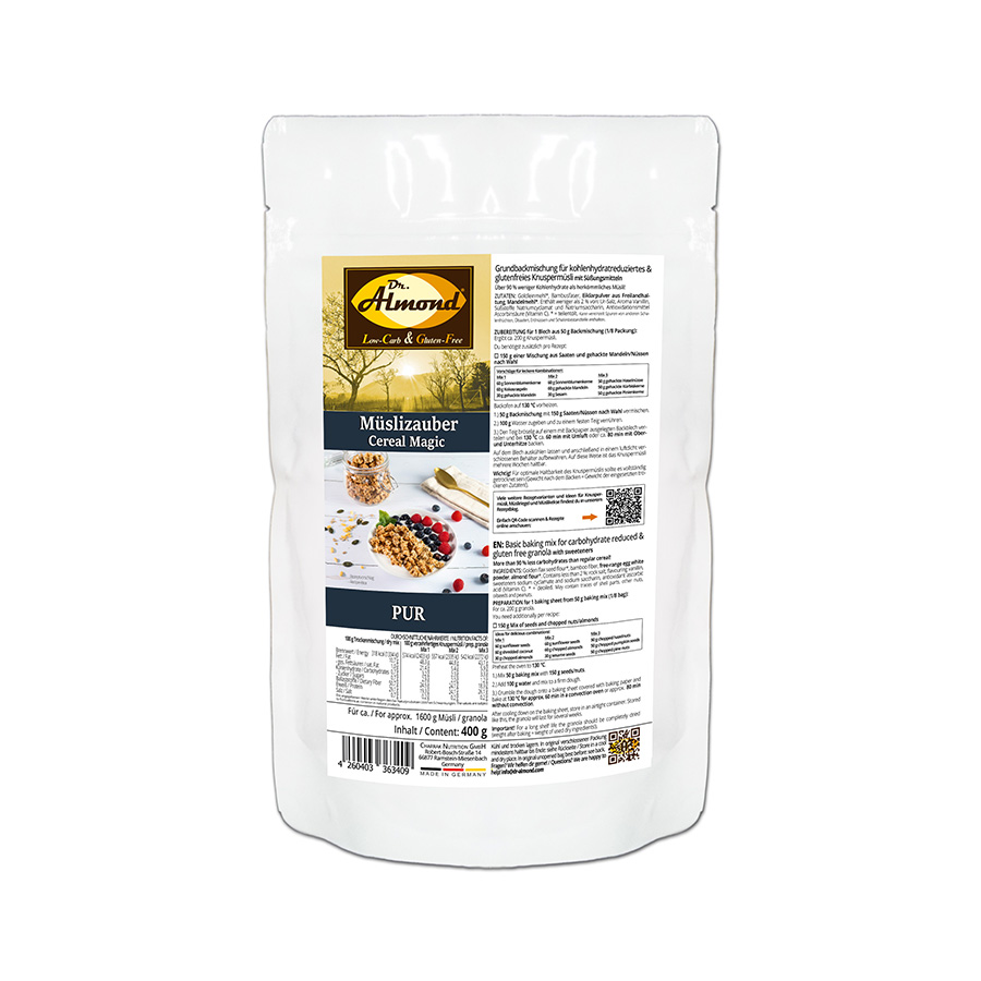 Müslizauber PUR | Basis für Knuspermüsli Granola low carb glutenfrei keto