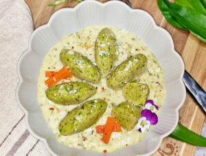 Rezept Bärlauch Rahm Nockerl low-carb keto glutenfrei