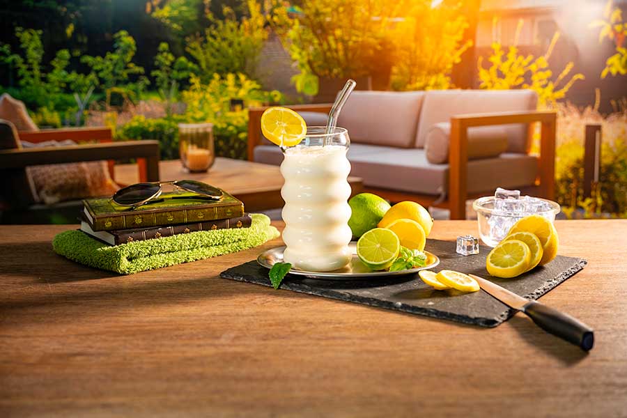 Protein ZITRUS-QUARK MILCHSHAKE Proteinshake Ketoshake Proteinpulver Lemoncurd - fertiges Getränk